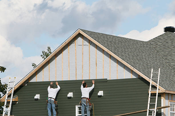 Professional Siding technician working in Black Diamond, FL